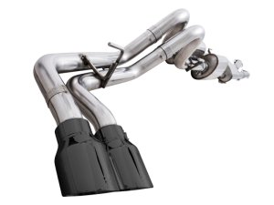 Toyota Tacoma Performance Exhaust - Rear - AWE Tuning - 0FG Cat Back with BashGuard - Dual 4.5” Tips with 180 Technology® - Diamond Black - `16-`22